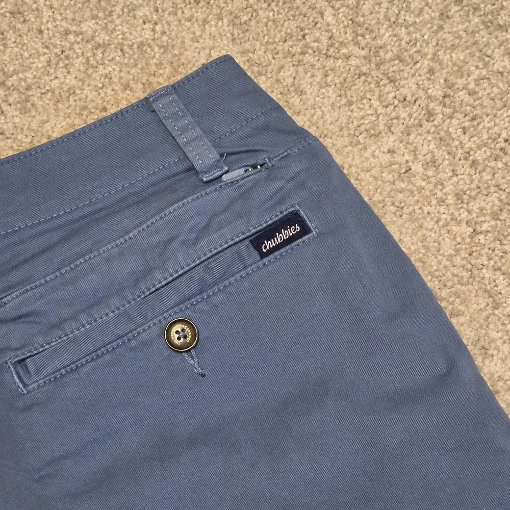 Chubbies Chino Shorts Men's Blue Khaki Flat Front 5.5" Inseam Casual Size 35 - Picture 5 of 10